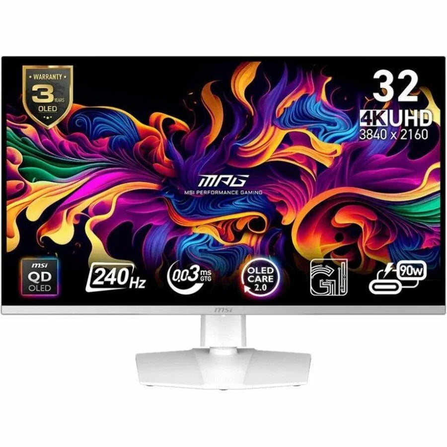 MPG 321CURX QD-OLED 32" Class 4K UHD Curved Screen Gaming OLED Monitor - 16:9 - Metallic Black (Mpg321Curxqd-Oled)