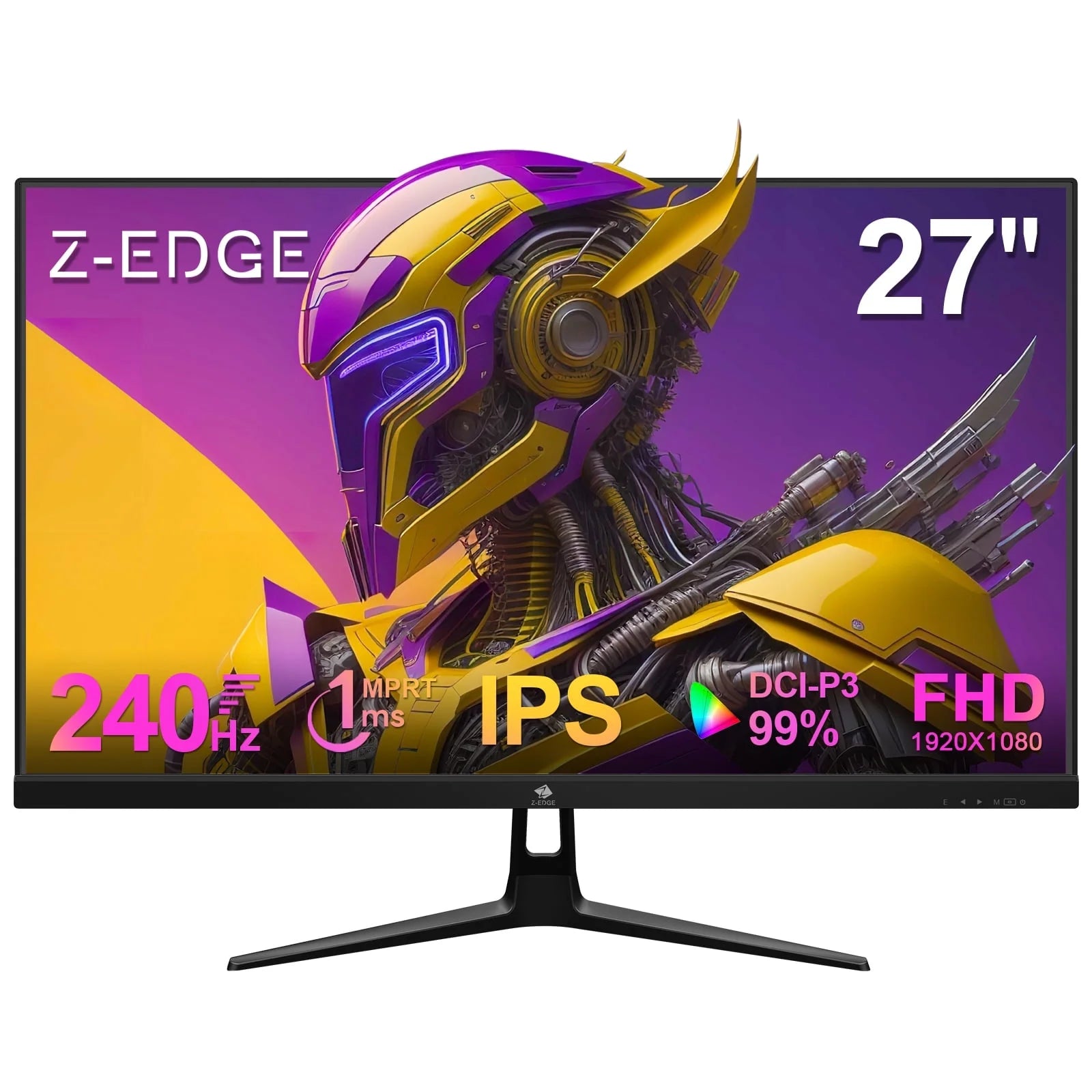27 Inch 240Hz Gaming Monitor, FHD 1080P IPS Display, 1Ms MPRT, AMD Freesync, HDR Support, VESA Mount Compatible, Black