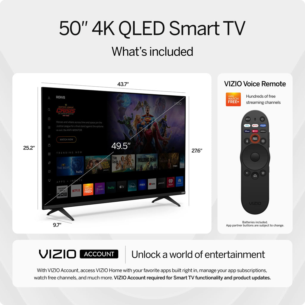 50" Class Quantum 4K QLED HDR Smart TV (VQD50M-08)