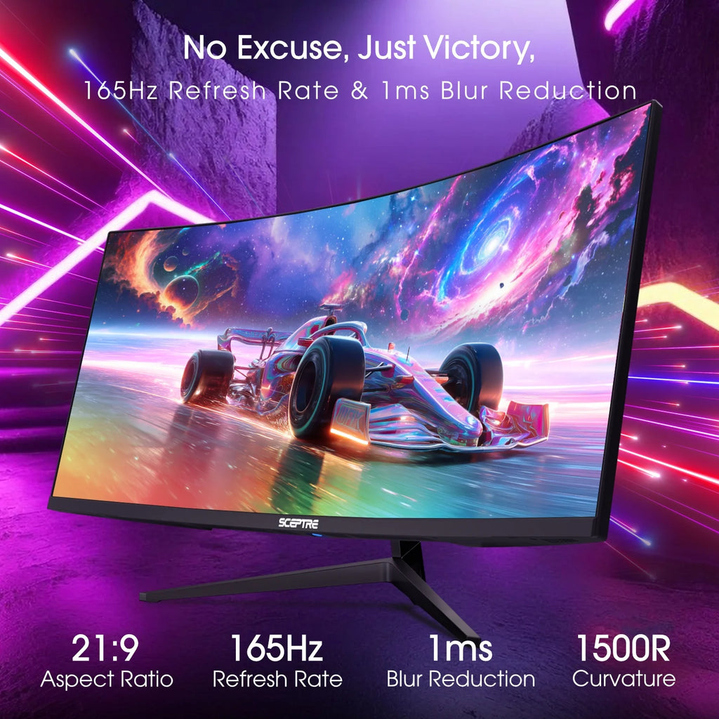 New 34-Inch Curved Gaming Monitor 3440 X 1440 180Hz DP HDMI Build-In Speakers 2026