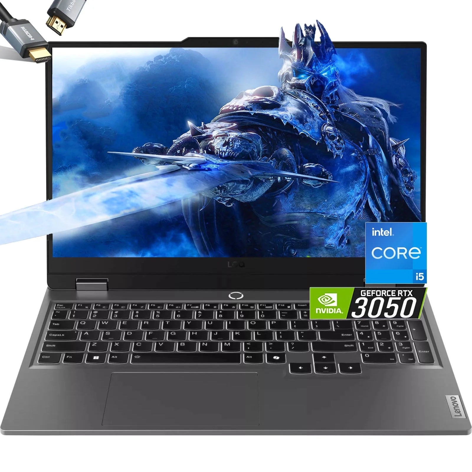 LOQ 15 Gaming Laptop - NVIDIA RTX 3050 - Intel Core I5-12450Hx Beat AMD Ryzen 7 4800H - 15.6" FHD Display 144Hz - 32GB RAM -2TB Pcie SSD -Backlit Keyboard - Windows 11 - G-SYNC