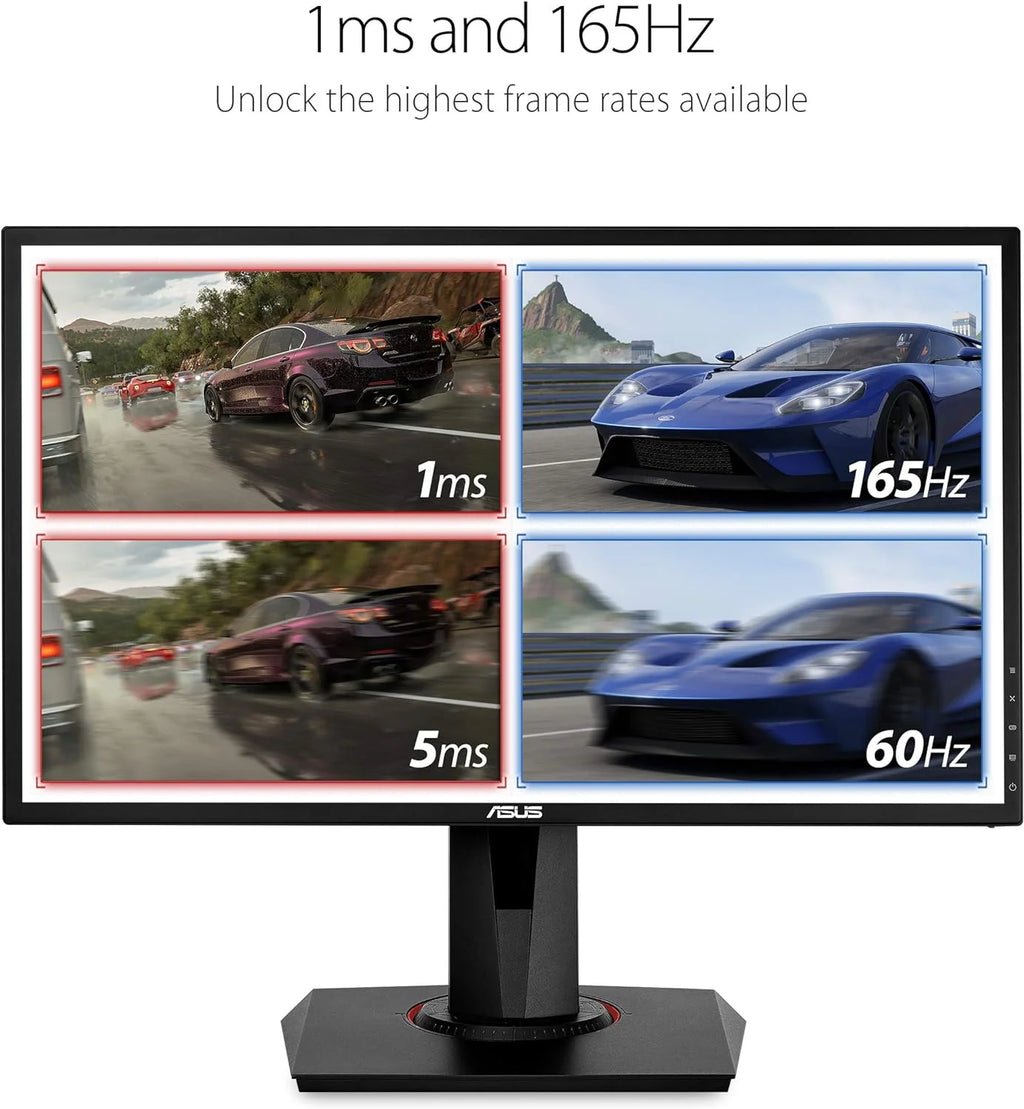 VG248QG 24" G-SYNC Gaming Monitor 165Hz 1080P 0.5Ms Eye Care with DP HDMI DVI, Black