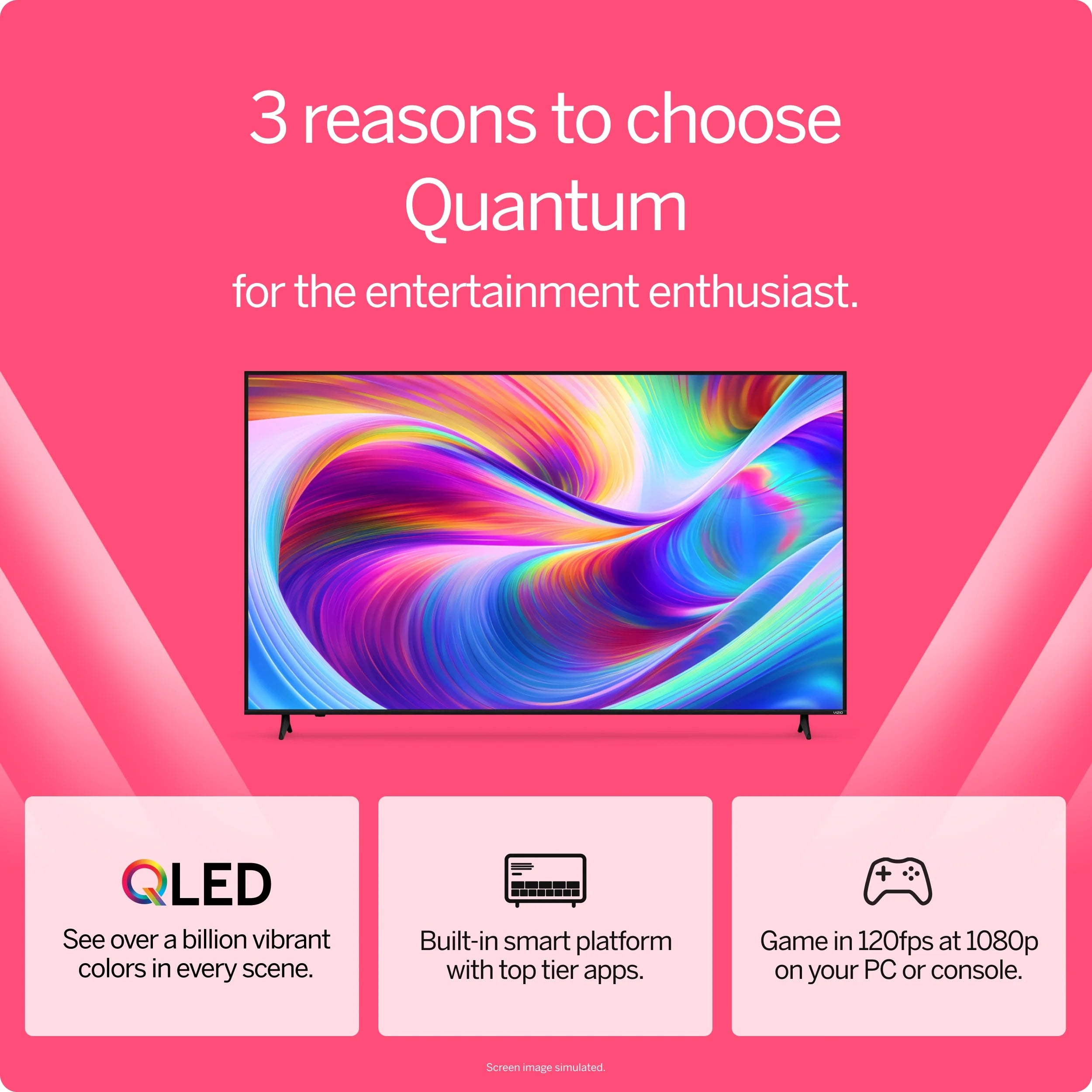 43" Class Quantum 4K QLED HDR Smart TV (VQD43M-08)