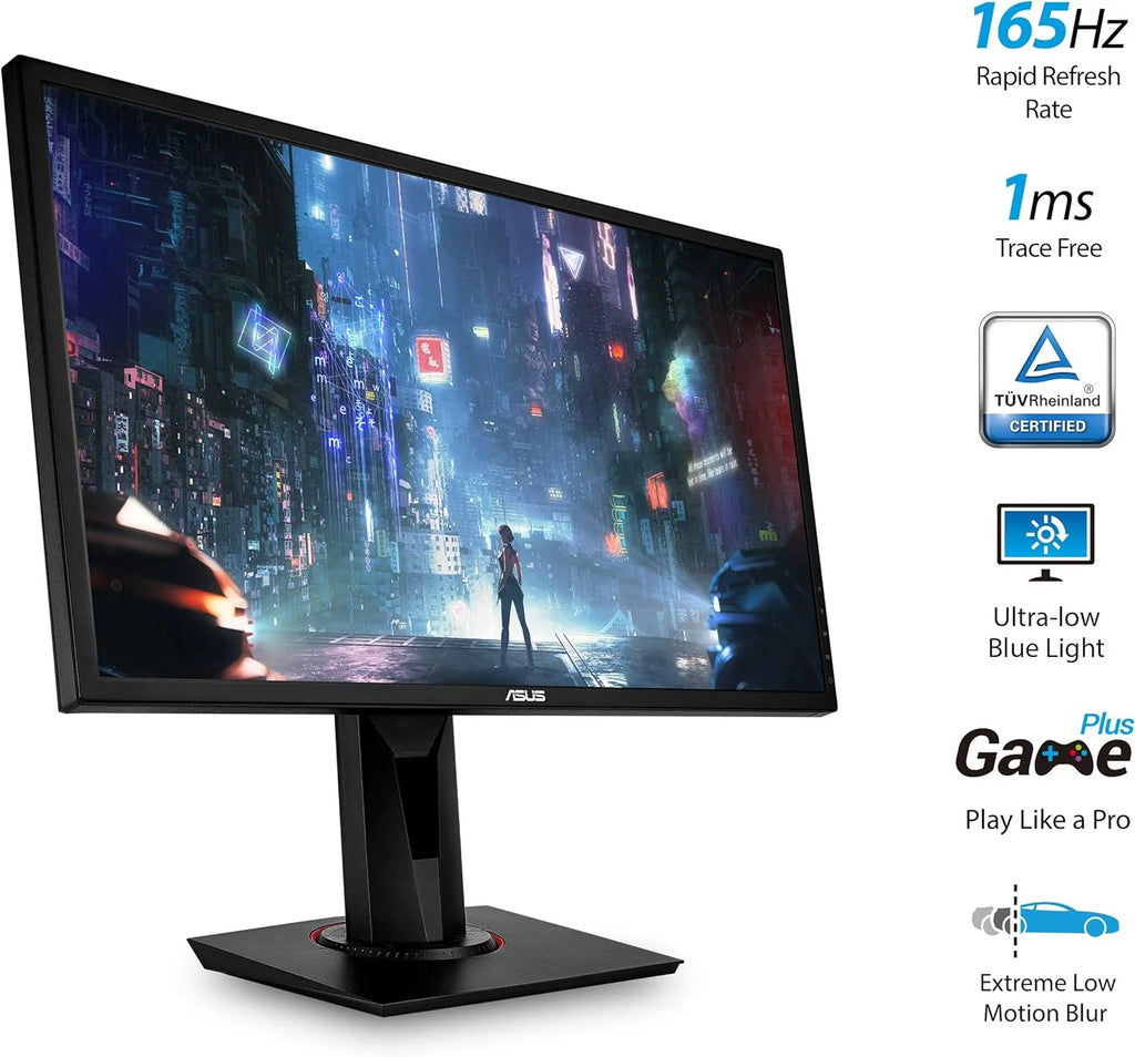 VG248QG 24" G-SYNC Gaming Monitor 165Hz 1080P 0.5Ms Eye Care with DP HDMI DVI, Black