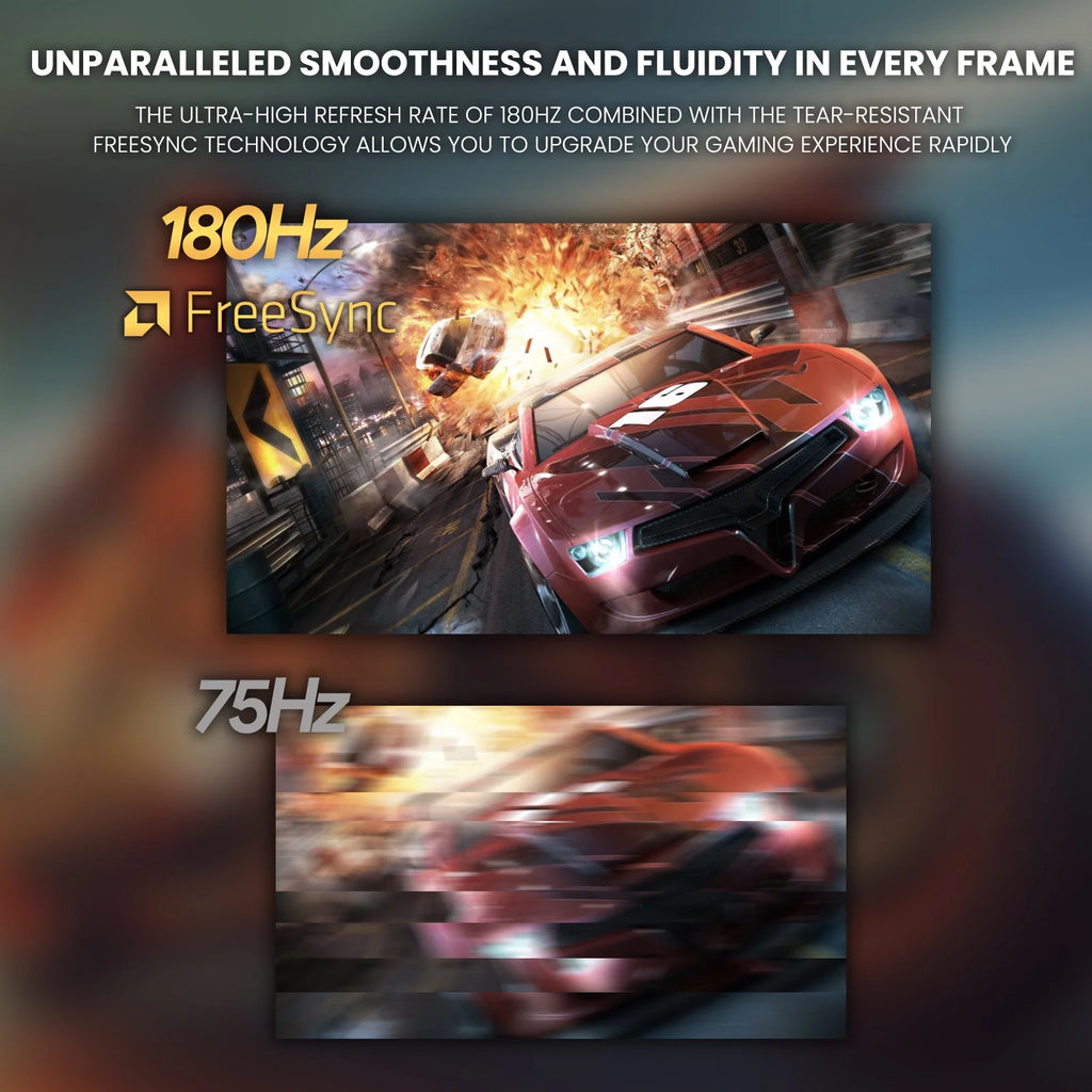 27" 165Hz/180Hz Curved Gaming Monitor - FHD 1080P,Freesync,1800R Frameless Computer Monitor, 1Ms GTG, DP&HDMI Port, Black