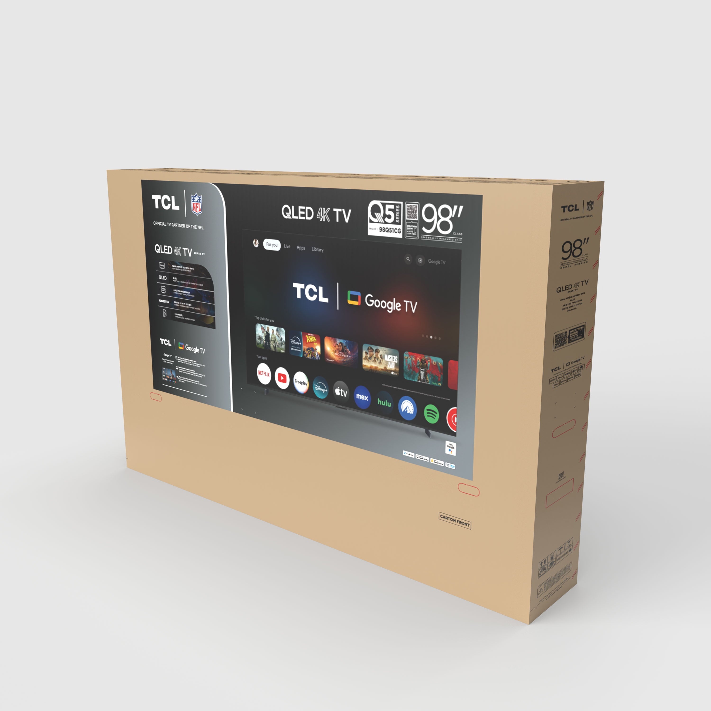 98" Q Series (NEW 2025) 4K QLED, 144Hz, Dolby Vision HDR & Dolby Atmos Google TV, Including Built-In Google Assistant with Voice Remote – 98Q51CG