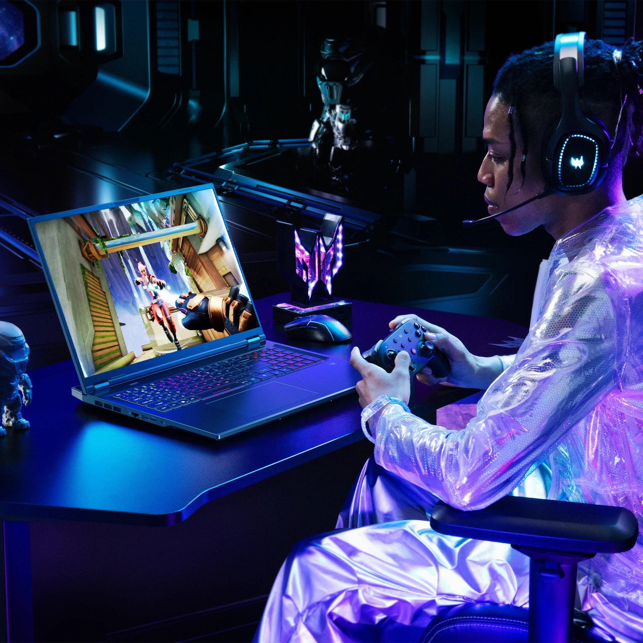 Predator Helios Neo 18 AI 18” WQXGA IPS 240Hz Gaming Laptop, Intel Core Ultra 9 Processor 275HX, NVIDIA Geforce RTX 5070 Ti with 12GB GDDR7 VRAM, 16GB RAM, 1TB Pcie Gen 4 SSD, Abyssal Black